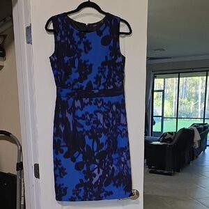 Tahari Blue and Black Elegant Dress